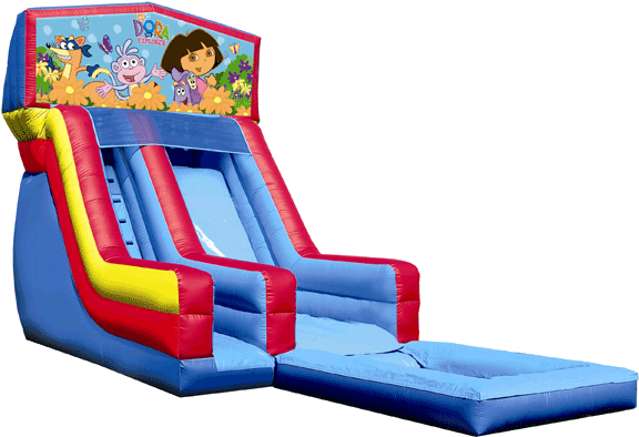 Dora Water Slide - Little Mermaid Water Slide Rental (600x414)
