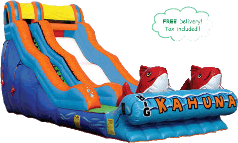 Big Kahuna Water Slide - Big Kahuna Inflatable Water Slide (486x297)