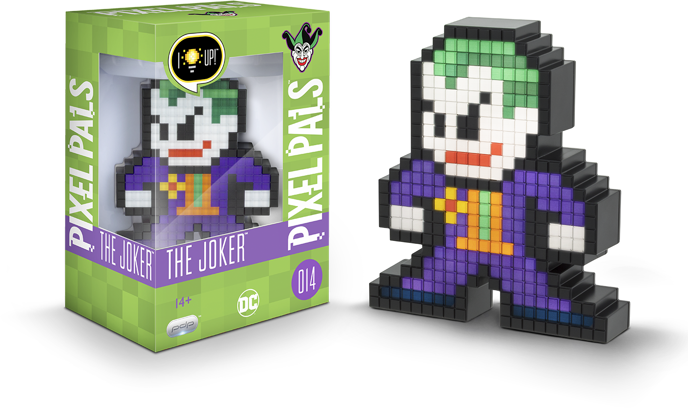 Pdp Pixel Pals Dc Comics The Joker Collectible Lighted - Pixel Pals Dc Comics Joker (1500x1000)
