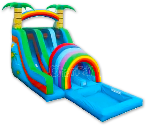 Commercial Grade Inflatable Water Slide Tropical Paradise - Water Slide Inflatable Png (500x409)