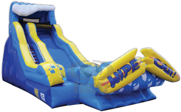 19′ Wipeout Water Slide - Wipeout Inflatable Water Slide (600x600)