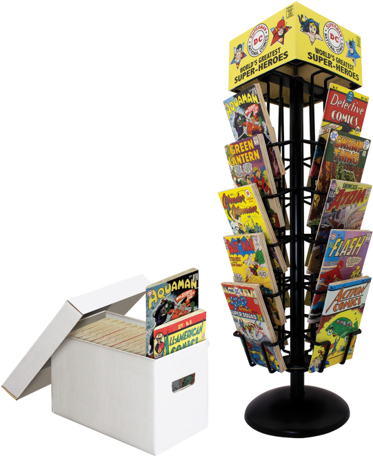 The Dc Comics Miniature Comic Book Spinner Rack Features - Comic Book (591x709)