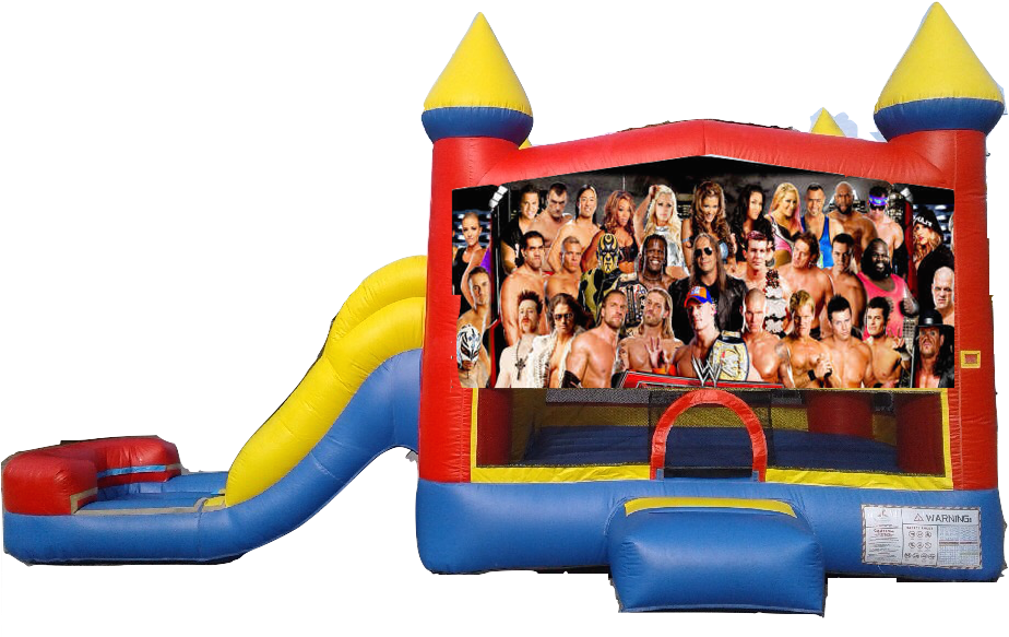 Water Slide Castle Combo Side Slide Wwe $180/day - Inflatable (960x720)