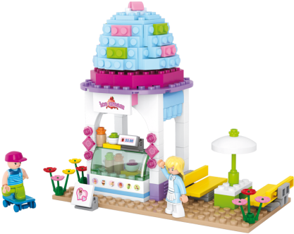 Sluban Ice Cream Shop M38-b0525 - Sluban Building Blocks Girls Dream Serie Ice Cream (500x343)
