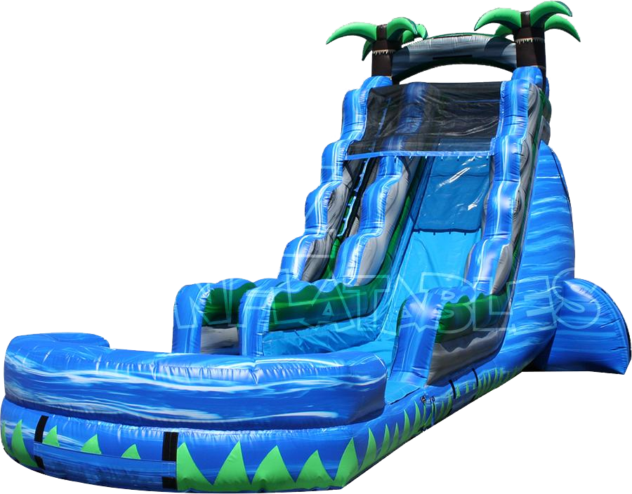 The Blue Crush Inflatable Water Slide - Blue Crush Inflatable Water Slide (900x704)