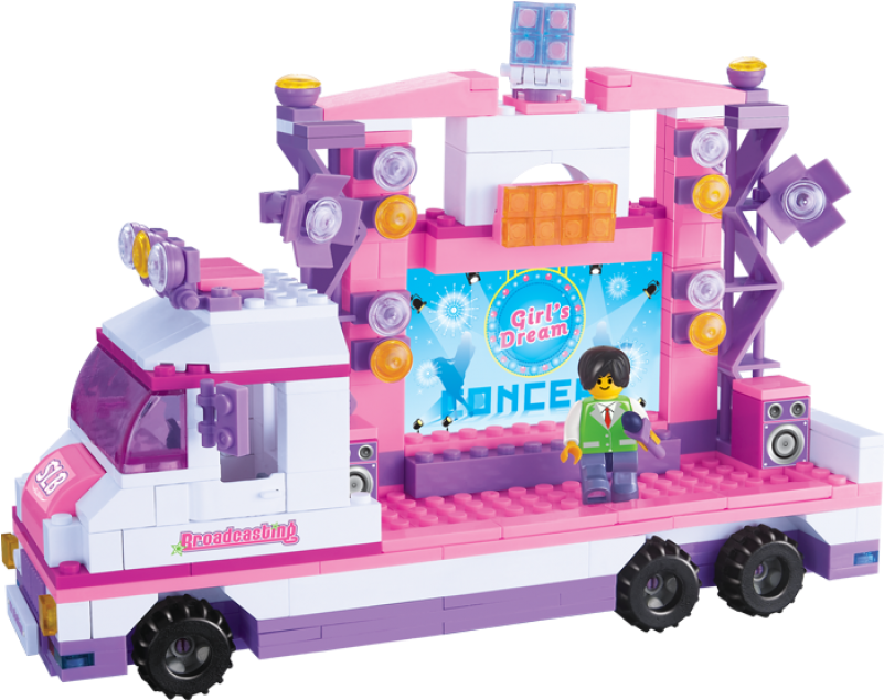 Sluban Interlocking Bricks Lighting Stage Car (800x800)