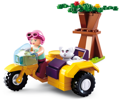 Girls Dream - Elements Girls Dream Serie Motorcycle With Sidecar (500x343)