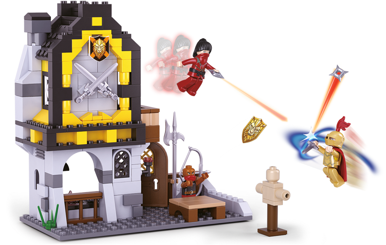 Sluban Legendární Bojovníci M38-b0615 Souboj O Kovárnu - Sluban Building Blocks Legend Warriors Serie Blacksmith (800x600)