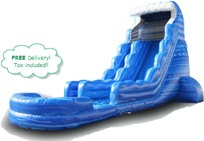 22 Ft Blue Lagoon Waterslide - Water Slide Rentals Oahu (450x294)