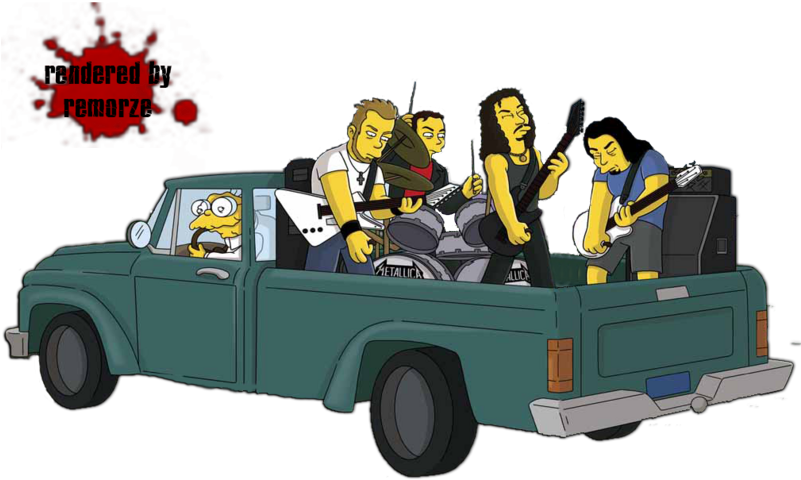 Metallica-simpsons By Tocaimacomics - Los Simpson Bart Metallica (800x516)