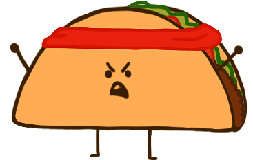 ¡taco Vs Sushi - Taco (370x369)