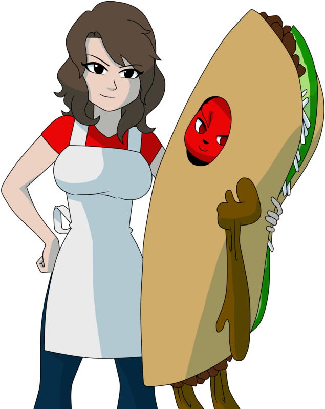 Taco Girl By Terryred - Cartoon (894x894)