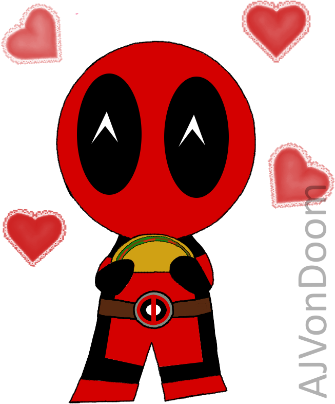Deadpool Loves Tacos By Ajvondoom - Deadpool (670x832)
