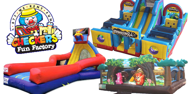 Checkers Inflatable Fun Factory - Inflatable (600x300)