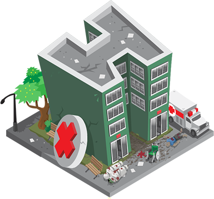 Prevents Negative Events, Survivors Heal Faster Here, - Scale Model (418x389)