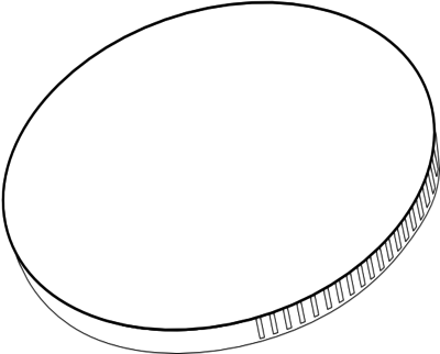 Coloring Trend Thumbnail Size Blank Penny Coin Totetude - Gold Coin Black And White (400x322)