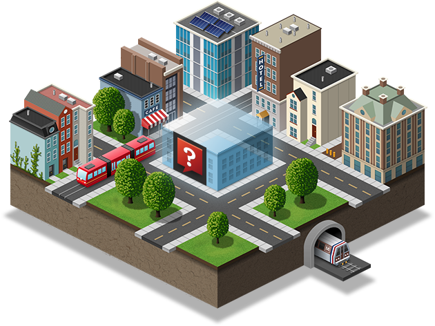 Homepage City Illustration - Изометрия В 3d Max (630x472)