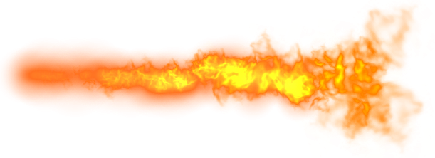 Fire Png Free Download - Rocket Fire Png (611x222)