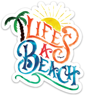 Life's A Beach - Beach Stickers (346x385)