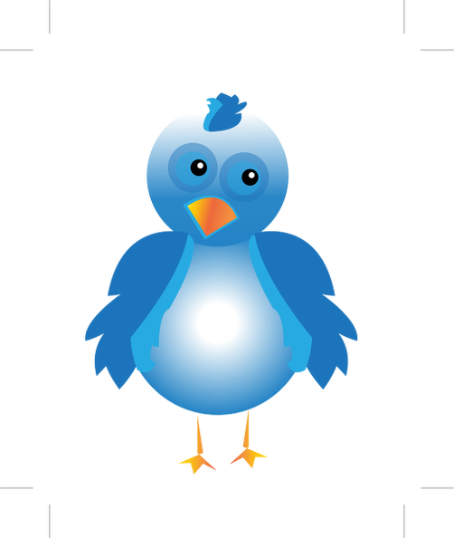 Blue Bird Cartoon Clip (502x594)