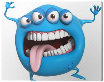 Blue Monster Cartoon (400x400)