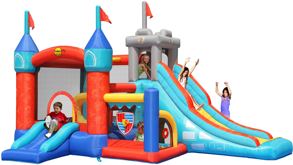 Happy Hop 13 In 1 Medievil Knights 16ft Bouncy Castle - Happy Hop Bouncy Castle 13 In 1 (1000x1000)