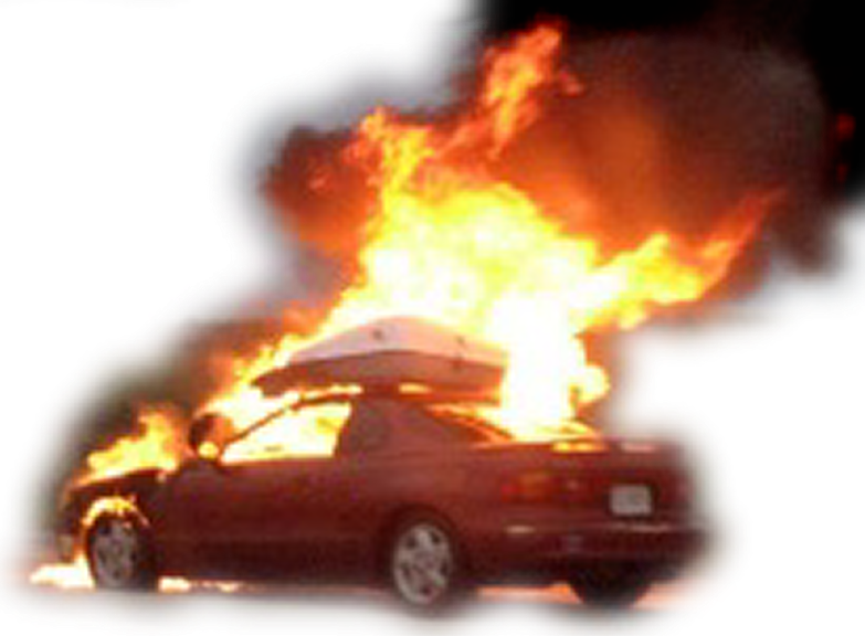 Popular Amber Mendoza, P - Flaming Car (783x576)