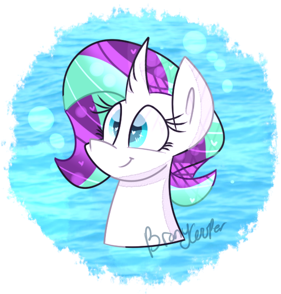 [commission] Aquamarine-artist Circle By Bronycooper - Cartoon (730x628)