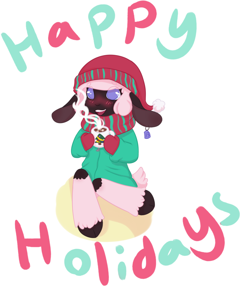 Happy Holidays By Shadowfox1713 - Cartoon (827x966)