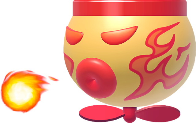 Fire Koopa Clown Car - Mario Fire Clown Car (640x403)