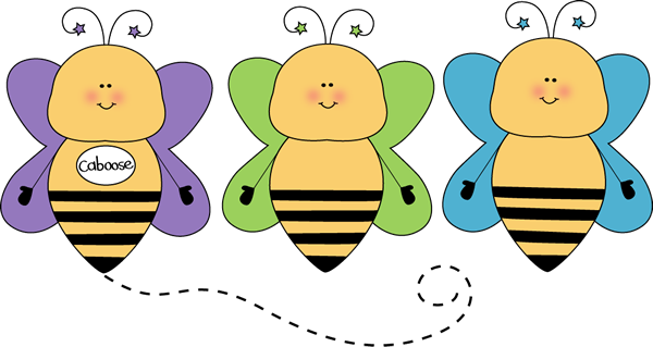 Bee Caboose Clip Art - Line Leader Clipart (600x319)