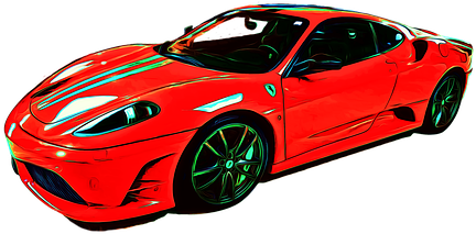 Ferrari F430 Car Racing Car Road Colorful - Ferrari Desenho Png (500x375)