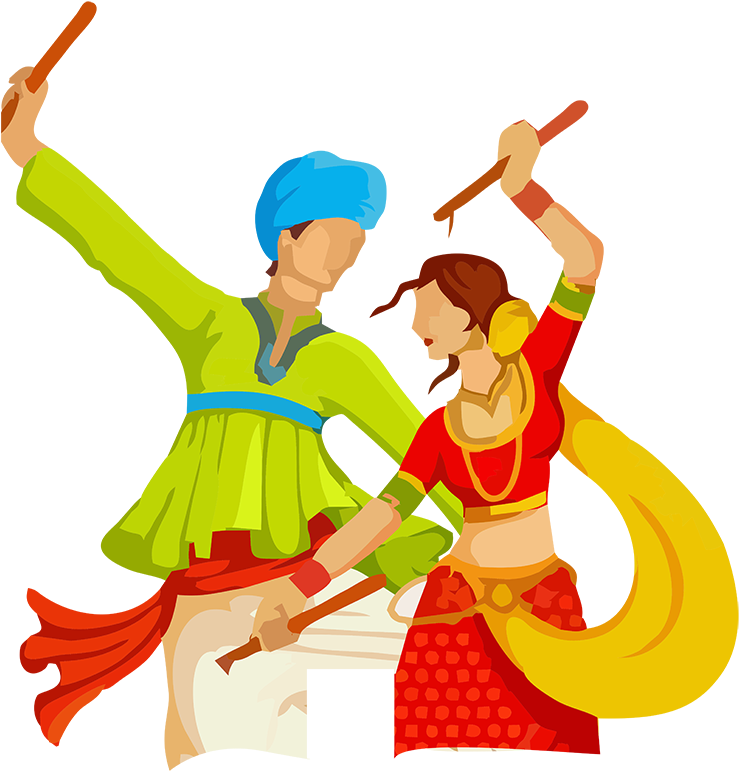 With A Touch Of Indian Tradition And Pure Indian Taste, - Dandiya Raas (800x861)