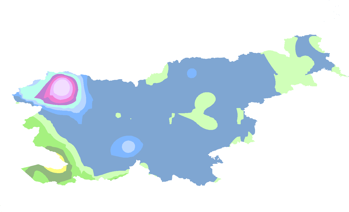 Last Frost Maps For Nearby Countries - Map (1476x937)