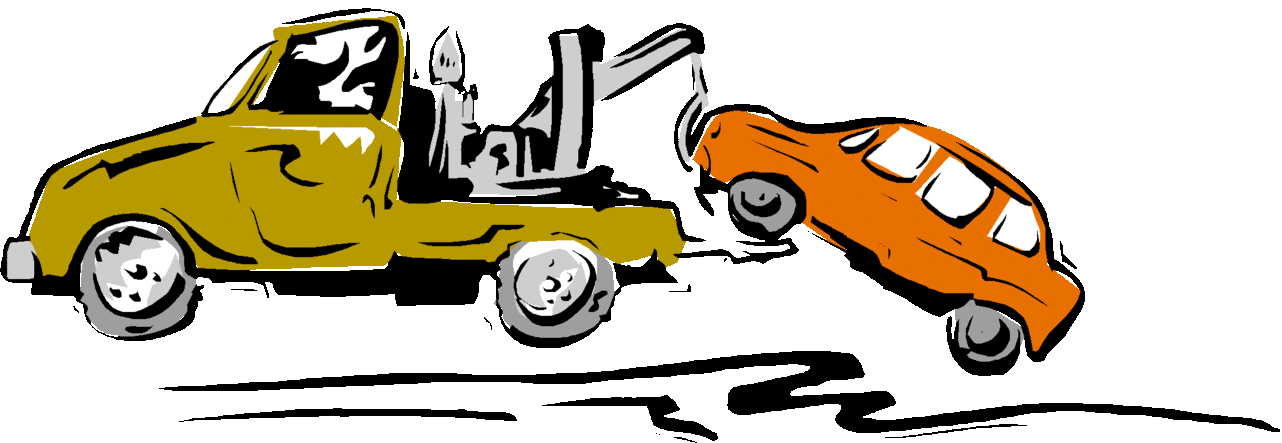 Donation Truck Cliparts - Tow Truck Towing Car Clip Art (1280x435)
