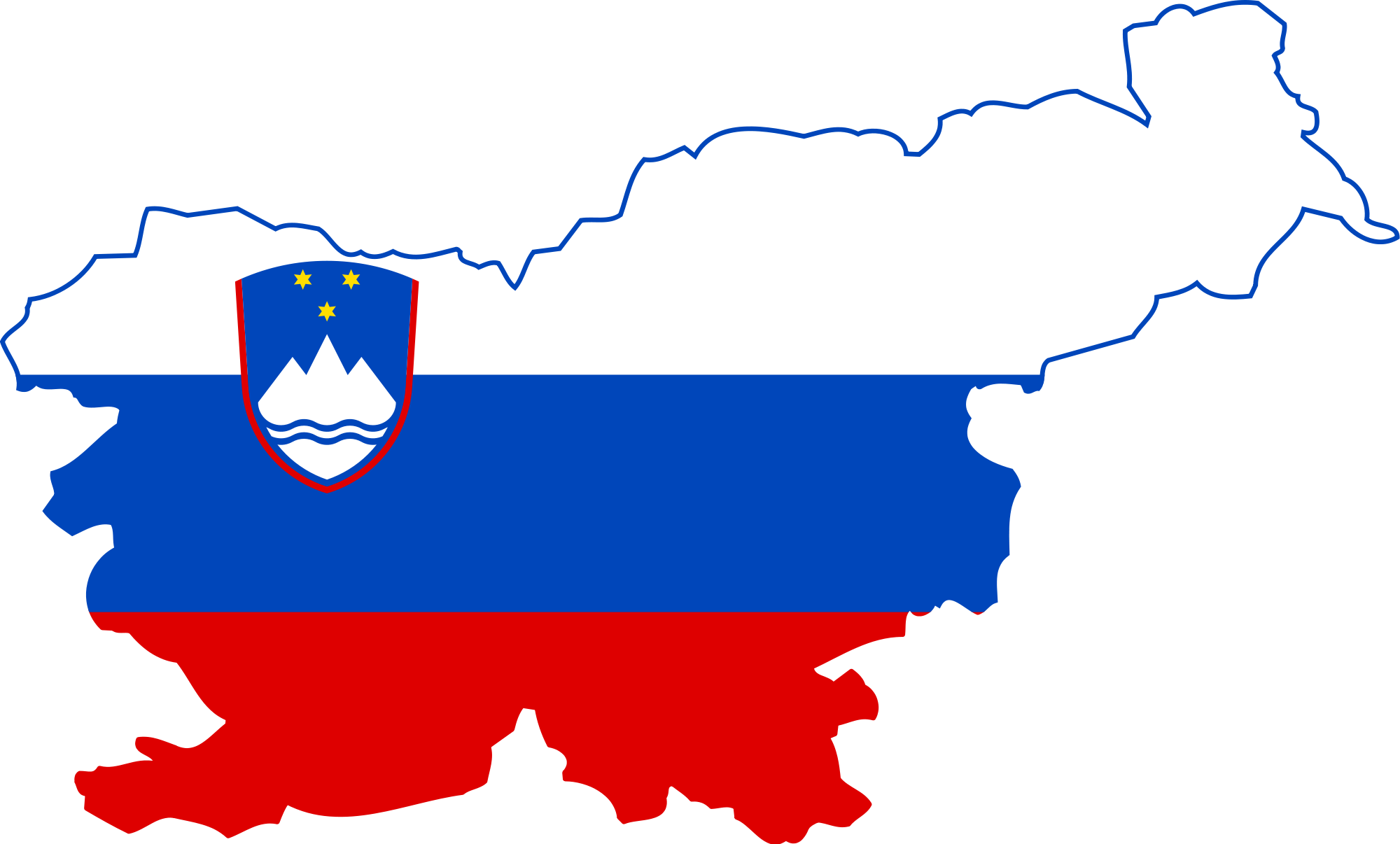 Slovenia Joins Project Mine - Slovenia Flag And Map (2000x1206)