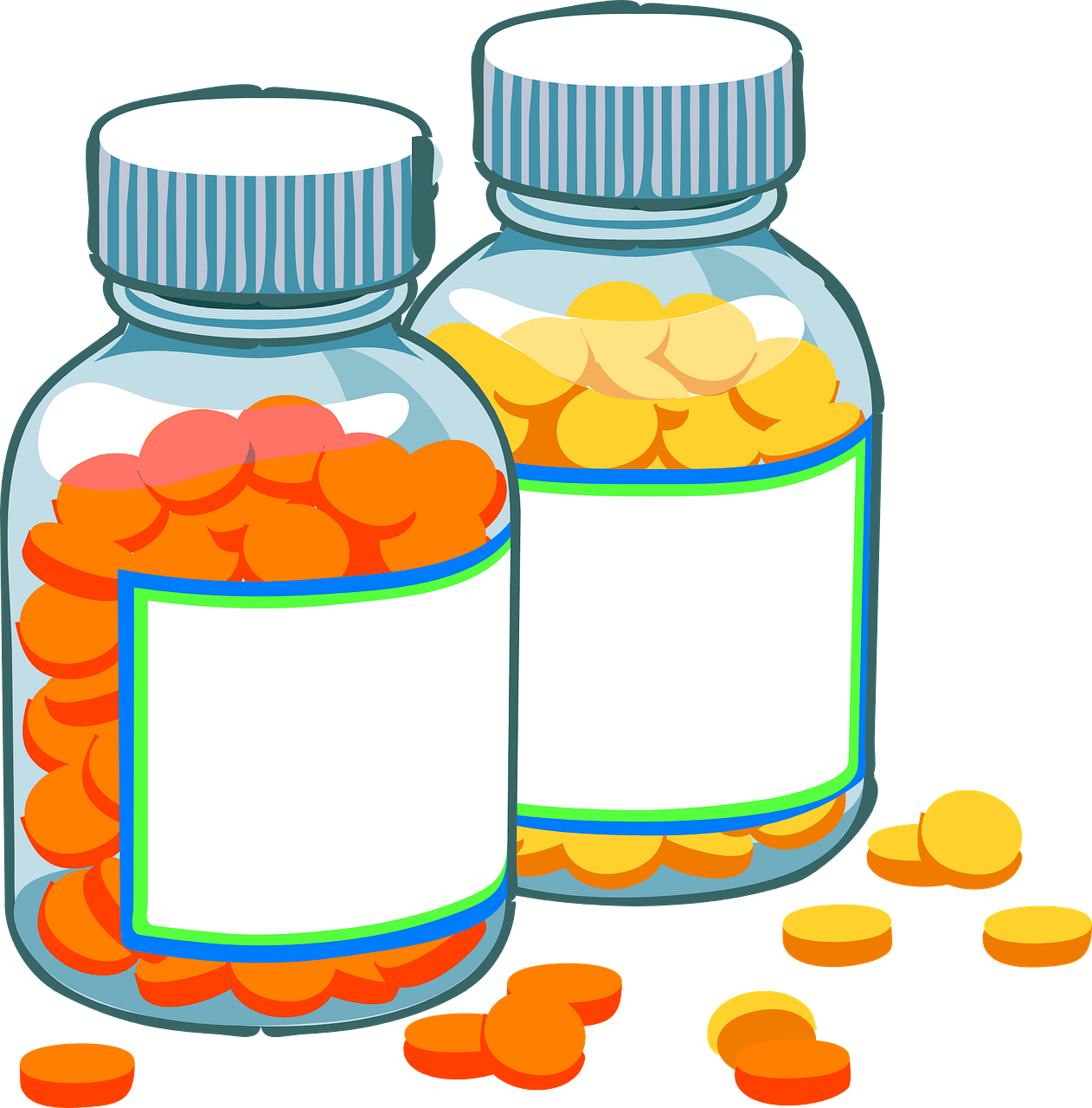 Pills And Bottle Clip Art Free Vector In Open Office - Drugs Clipart (1262x1280)