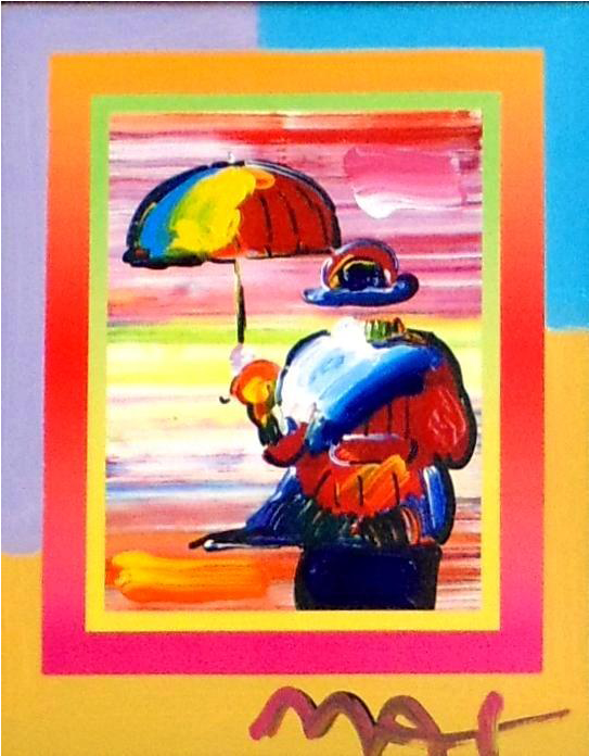 Without Borders Unique By Peter Max - Peter Max Umbrella Man (695x695)
