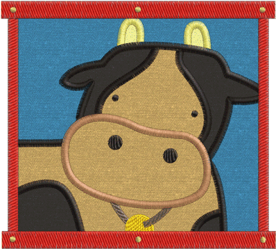 Cows Applique - Appliqué (399x399)