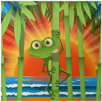 Frosch Auf Bambustasse Kaffeetasse (400x400)