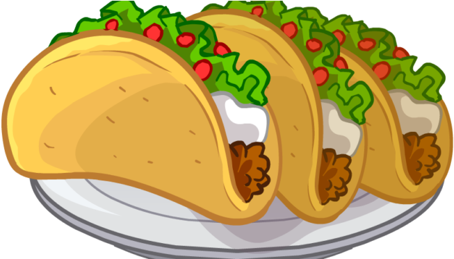 Plate Of Food Clipart 3 - Taco Clip Art Free (672x372)
