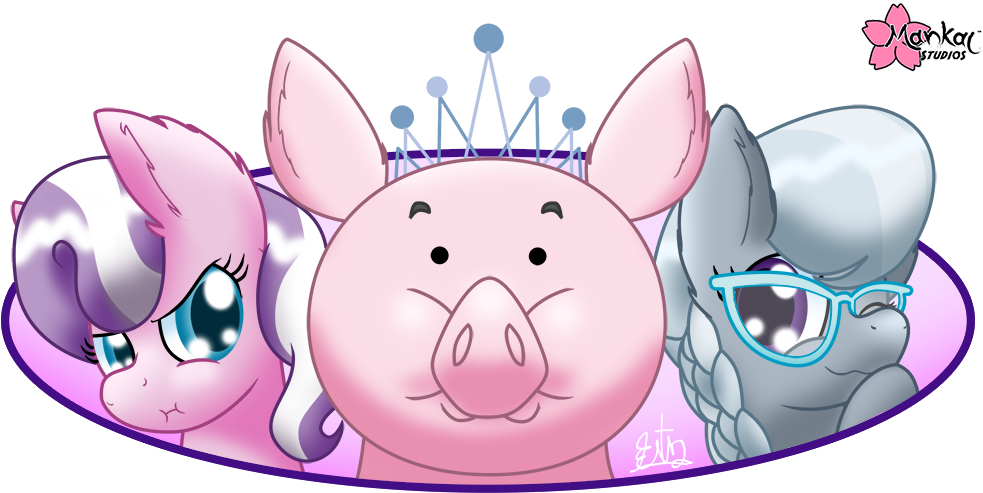 Clouddg, Diamond Tiara, Pig, Safe, Silver Spoon, Simple - Tiara (1000x505)