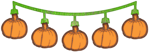 Cheery Lynn Designs Pumpkin Swag 3 Piece Die Set Cut - Cheery Lynn Designs Die-pumpkin Swag, 1"x3" (500x500)