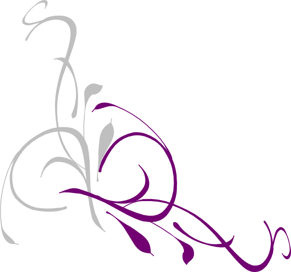 Flower Swirl Clipart - Pink Floral Swirl Vector (600x560)