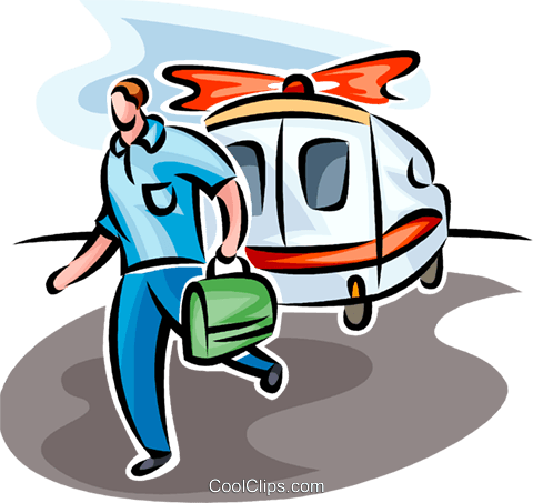 Paramedic Rushing From An Ambulance Royalty Free Vector - Paramedic Clip Art (480x453)