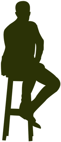 Executive Sitting Silhouette - Person Sitting Down On A Chair Vector (512x512)