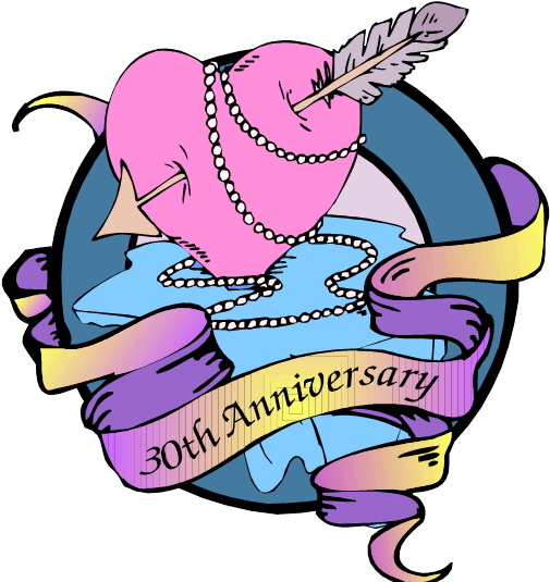 Best Wishes On Your 30th Wedding Anniversary - Cartoon (534x582)