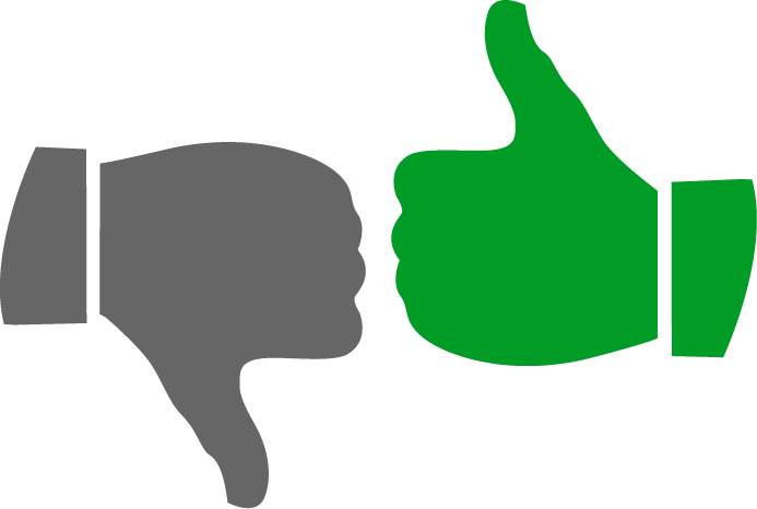 Thumbs Up And Thumbs Down - Thumb Signal (693x466)