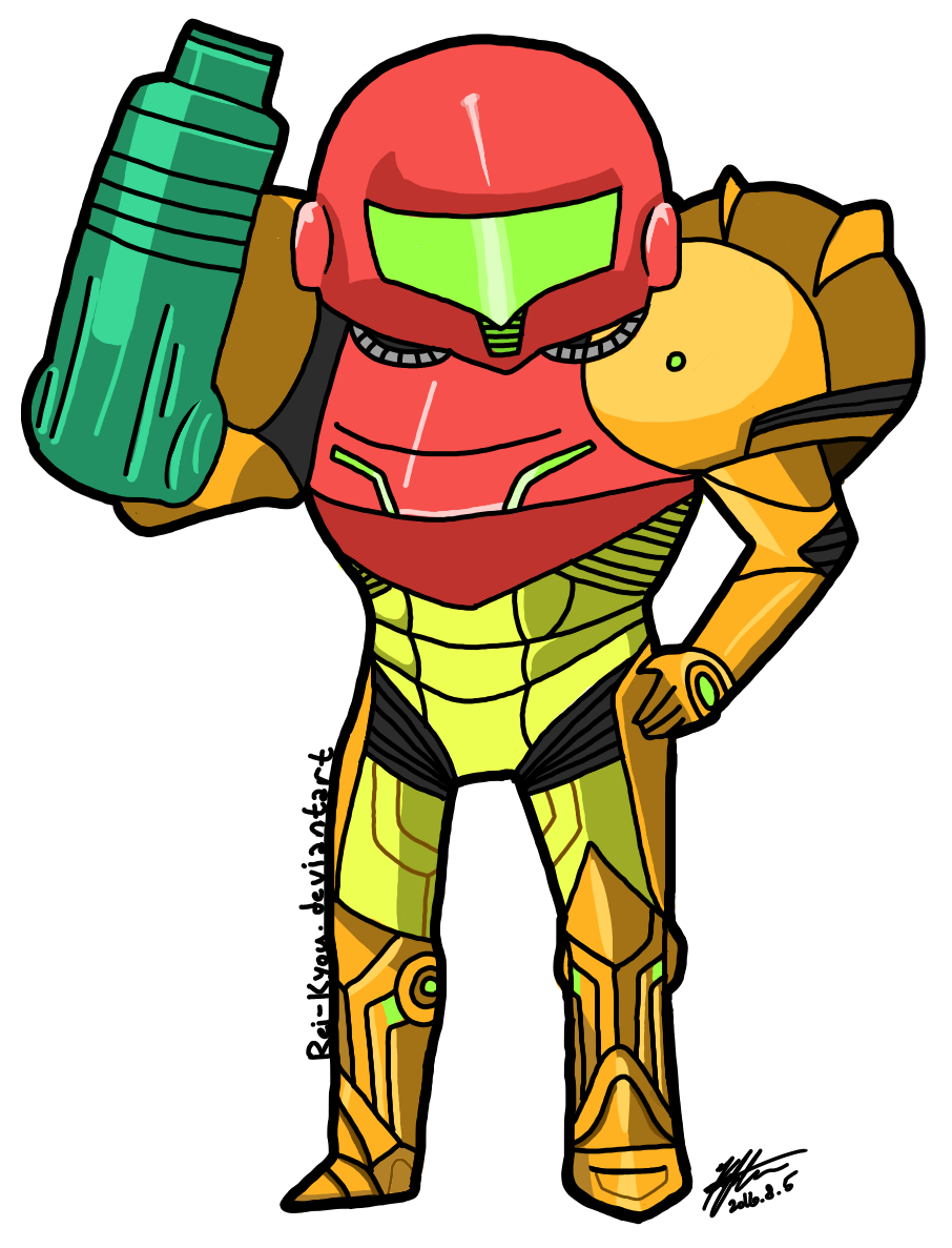 Metroid By Calicco Metroid By Calicco - Cartoon (950x1228)