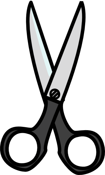Hair Scissors Clip Art - Scissors Clipart No Background (360x597)